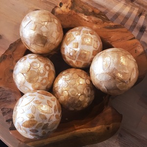 Sphères de mosaïque rondes jaunes boule de nacre incrustée boules décoratives bas prix intérieur décor à la maison - Product Image 6