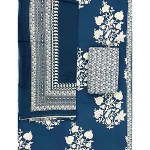 Tela de Chifón sin Coser con Estampado Floral, Dupatta de Mulmul con Diseño Floral Chic, Ideal para Entusiastas de la Moda - Product Image 1