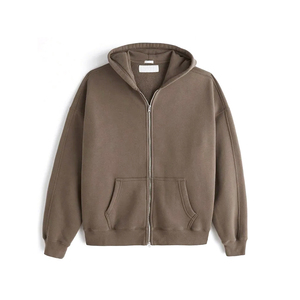 Sweat à capuche zippé pour homme, prix de gros, sur mesure, streetwear, délavé à l'acide, effet délavé au soleil, coupe ample, respirant - Product Image 5