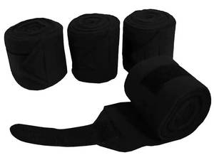 Vendas de poliéster polar negro para caballos, vendas suaves ajustables para patas, 60x80x90cm, para equitación, entrenamiento y competición - Product Image 5
