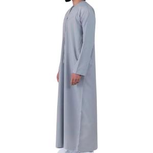Jubba Blanca Elegante al por Mayor, Jubah de Color Sólido para Hombre, Thobe Musulmán Árabe Al Haramain, Dubai, Medio Oriente - Product Image 5