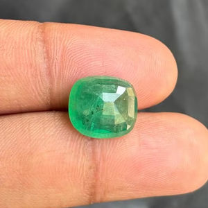 Piedra Preciosa Verde Esmeralda Natural, Corte Cojín, Calibrada, para Joyería, Facetada, Directo del Fabricante de India, Verde Zambia - Product Image 3