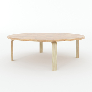 Mesa Redonda Minimalista para Niños para Sentarse en el Suelo 80x80x28cm Madera KGD018 - Product Image 2