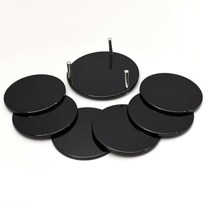 ที่รองแก้ววอลนัทไม้รูปทรงกลมและสี่เหลี่ยมดีไซน์เป็นเอกลักษณ์และดูมีระดับ - Product Image 6