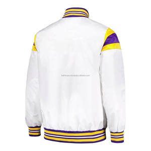 เสื้อแจ็คเก็ตบอมเบอร์ผ้าซาตินทำมือพร้อมส่ง ปิดด้วยกระดุมแบบสแนป ปลายแขนเสื้อแบบริบ มีกระเป๋าข้าง ทรงยูนิเซ็กซ์ แห้งเร็วและกันน้ำ สำหรับผู้ชาย - Product Image 2