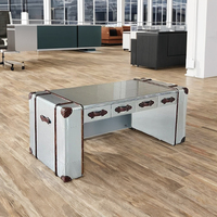 Chaise de bureau pivotante en aluminium de style aviateur rétro industriel de luxe pour la maison et le bureau, style loft