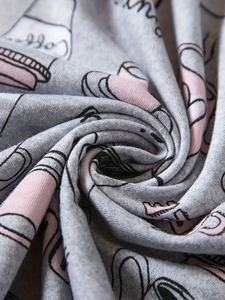 ชุดนอนสตรีแขนยาวผ้าคอตตอนโพลีเอสเตอร์ชุดนอนสองชิ้นใส่สบายออกแบบโลโก้ได้ตามต้องการ - Product Image 4