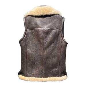 Chaqueta de cuero genuino chaleco para hombre abrigo grueso de invierno ropa de abrigo de piel cálida material natural moda Premium Elegante ropa fría - Product Image 3