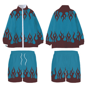 NOUVEAU 2025 Fashion Windbreaker Set 3D Sublimation Print Sweat suit and Shorts Sets Men Two Piece Sets - Product Image 2