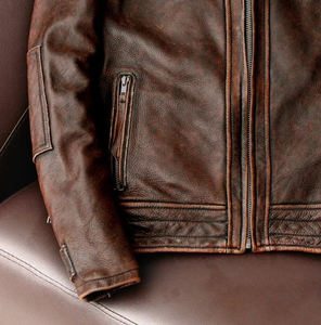 Wholesale Custom Men's Genuine Leather Stand Collar Waterproof <b>Canvas</b> Winter Jacket Front High Street Style Made Pakistan Best - Product Image 6