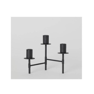 Handmade Rounded Shape Decorative <b>Candle</b> <b>Holders</b> for Wedding High Quality Metal <b>Candle</b> <b>Holder</b> With Customized Size <b>Black</b> Color - Product Image 3