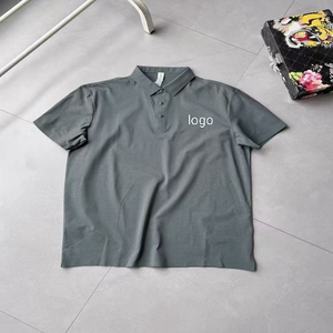 Camisa Casual de Negocios para Hombre GREY Y42, Manga Corta, Cuello Sin Costuras, 300 Gramos, Estilo Veraniego, Nueva Colección - Product Image 1