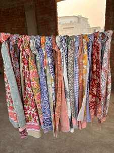 Écharpe en coton imprimé à la main en Inde, 110*180 CM, pareo de plage d'été, sarong, enveloppe de plage - sarong fait à la main - Product Image 5