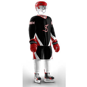 Uniformes de hockey sobre hielo personalizados, ropa de juego de equipo de impresión por sublimación completa, conjunto de traje de pantalones de Jersey personalizado - Product Image 5
