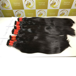 Meilleure vente Extensions de cheveux humains crus Remy de haute qualité, bouclés, en vrac, à cuticule alignée, brun vietnamien, de couleur foncée, prêtes à être expédiées - Product Image 5