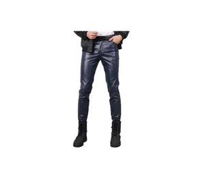 Pantalon unisexe décontracté en cuir Pantalon doux coupe ajustée Pantalon Streetwear Fabriqué au Pakistan pour une mode quotidienne confortable - Product Image 4