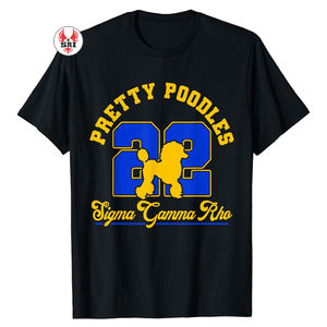 Sigma Gamma Rho Sorority Broderie T-shirt en coton pour femmes Custom Made Casual Ladies' Polyester Jersey - Product Image 3