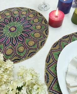 Mantel Individual Clásico con Cuentas para Hogar, Hotel, Bodas y Fiestas - Product Image 3