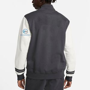 Blousons universitaires 2025 personnalisés avec logo, imprimé sur le devant, manches unies, style streetwear, pour hommes et femmes - Product Image 2