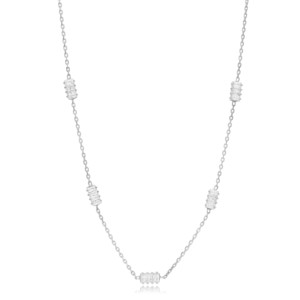 Collar con Colgante de Piedra Baguette de Diseño Rectangular para Mujer, Hecho a Mano en Turquía, Joyería de Plata de Ley 925 al por Mayor - Product Image 5