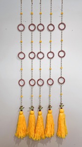 Colgantes de decoración de pared de diseño Floral con borla, loro y brazalete, decoración festiva India para bodas, Diwali, Año Nuevo, uso doméstico - Product Image 2