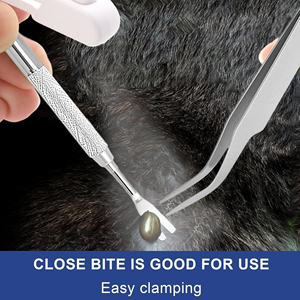 Professional Quality Stainless Steel <b>Tick</b> <b>Remover</b> <b>Ticks</b> Tweezers Double Sided <b>Tick</b> <b>Removal</b> <b>Tool</b> for People Dogs Cats - Product Image 2