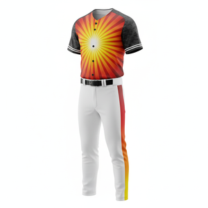 Uniforme de baseball sur mesure en polyester premium sublimé, maille légère, vêtements d'équipe - Product Image 3
