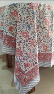 Bông và vải lanh vuông Khăn trải bàn 60x102 màu trắng với lá mô hình đám cưới tablecover - Product Image 6