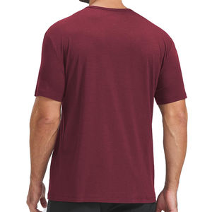T-shirts pour hommes en gros, polyester/coton écologique, logo personnalisé, décontractés, respirants, anti-boulochage, tailles pour jeunes et adultes - Product Image 3