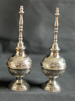 Arroseur traditionnel fait à la main décor marocain couleur personnalisée argent gracieux fleur conception OEM bougies accessoires de parfum