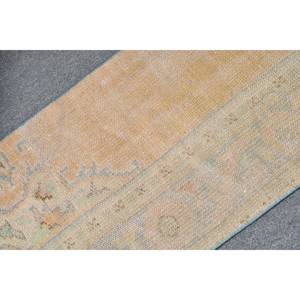 Alfombra turca vintage de 1,9x3,4 pies, tejido plano de lana Beige con patrón de retazos para decoraciones de sala de estar o uso en pasillos - Product Image 5