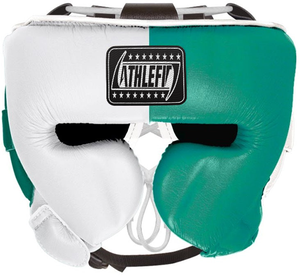 Athlefit Logotipo personalizado Adulto Transpirable Protector de cabeza Cómodo MMA Sparring Casco de entrenamiento Ganador Protector de cabeza Hecho de cuero - Product Image 4