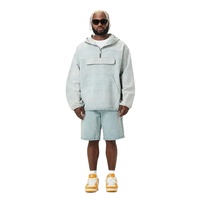Summer Street wear Vintage jean denim Short Half Pants denim jean Shorts Fashion Men's Baggy Denim Jean Shorts Men washed