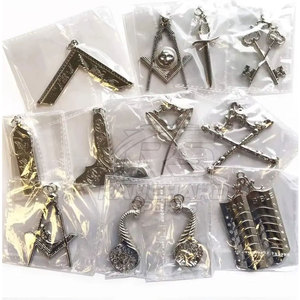 Accesorios de la Masonería, Conjunto de Collar y Joyas de Masonería, Regalia Masónica Completa para Miembros de la Logia - Product Image 3