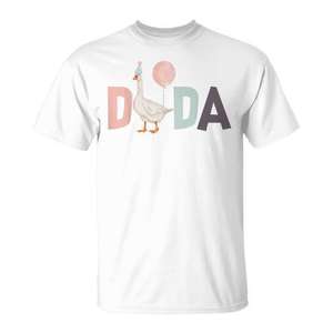 T-shirt promozionale coordinata per la famiglia One Silly Goose Dada per il primo compleanno - Product Image 1