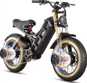 Bicicleta Eléctrica de Montaña de Doble Motor de 2500W y 40MPH, 52V 60AH, Llanta Ancha, Gran Autonomía, Último Modelo, Superventas - Product Image 1