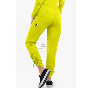 Pantalons de travail d'hôpital en tissu de coton tissé extensible confortable réutilisable 2025, couleur personnalisée, unisexe, haute qualité - Product Image 4