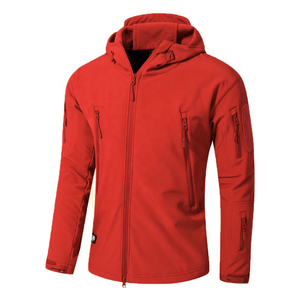 Veste de sport décontractée imperméable à col montant léger pour hommes veste coupe-vent Softshell en tissu enduit d'été - Product Image 1