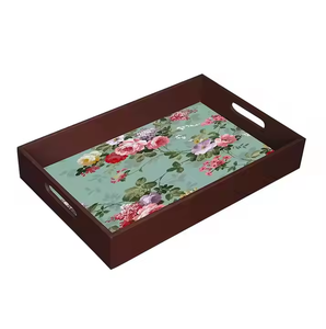 Plateau le plus durable pour le service des aliments Multi Chakra Plateau de service en bois de bambou le plus solide pour exposer les fruits et légumes Plateau fait main - Product Image 6