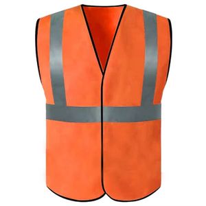 Gilet de sécurité réfléchissant respirant en tissu polyester 120 à 160 GSM, bandes haute visibilité, impression de logo personnalisé, marque privée, vente en gros - Product Image 3