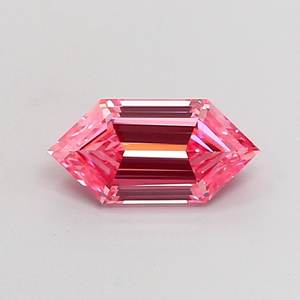 Hexagonal 1.02ct VS1 Fancy <b>Vivid</b> Pink Lab Grown Diamond - Product Image 1