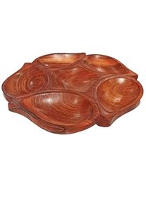 Plato de servicio de madera redonda sólida de la mejor calidad para aperitivos de frutas secas para fiesta, hogar, restaurante, plato de madera de alta calidad - Product Image 3