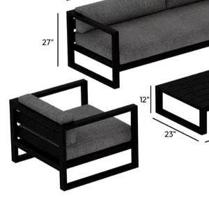 Conjunto de sofá seccional moderno para interior/exterior, muebles para el hogar con material de tela, sala de estar, hoteles, oficinas, apartamentos, escuelas, centros comerciales - Product Image 1