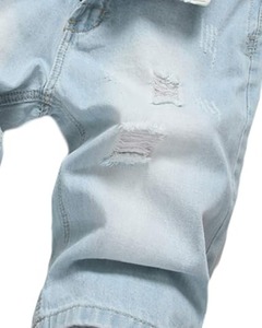 กางเกงขาสั้นผ้าเดนิมปักลายดาวสำหรับผู้ชายกางเกงขาสั้นทรงหลวมสำหรับฤดูร้อนงานตามสั่งจากโรงงาน - Product Image 6