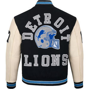 Veste universitaire en laine respirante pour femmes sur mesure broderie décoration vestes universitaires en nylon à quantité minimale de commande bas tailles de logo personnalisé - Product Image 3