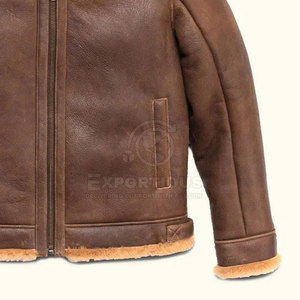 Venta al por mayor Chaqueta de invierno para hombres Uso al aire libre Chaqueta de piel de cuero Nueva llegada Chaquetas de piel de cuero - Product Image 4