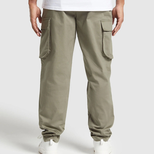 Pantalon de jogging personnalisé pour hommes design professionnel coupe ajustée couleur unie taille haute style décontracté fabriqué en toile coton délavé foncé - Product Image 2