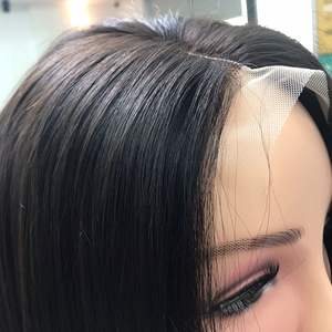 Venta al por mayor corto recto Peluca de cabello humano para las mujeres de Color Natural de encaje transparente Virgen Remy Bob peluca - Product Image 5