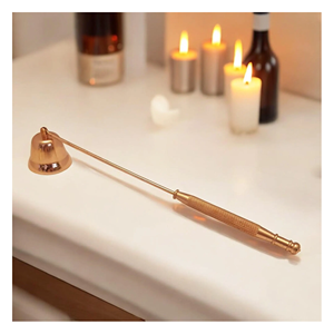 Éteignoir de bougie en métal fait à la main de meilleure qualité Éteignoir de bougie en métal personnalisé avec poignée en jute Bougeoir - Product Image 6