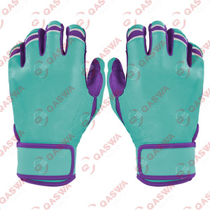 Baseball Batting Gloves Highly Durable Professional Baseball Batting Gloves Custom Leather <b>Hook</b> and Loop Closure Training - Product Image 6